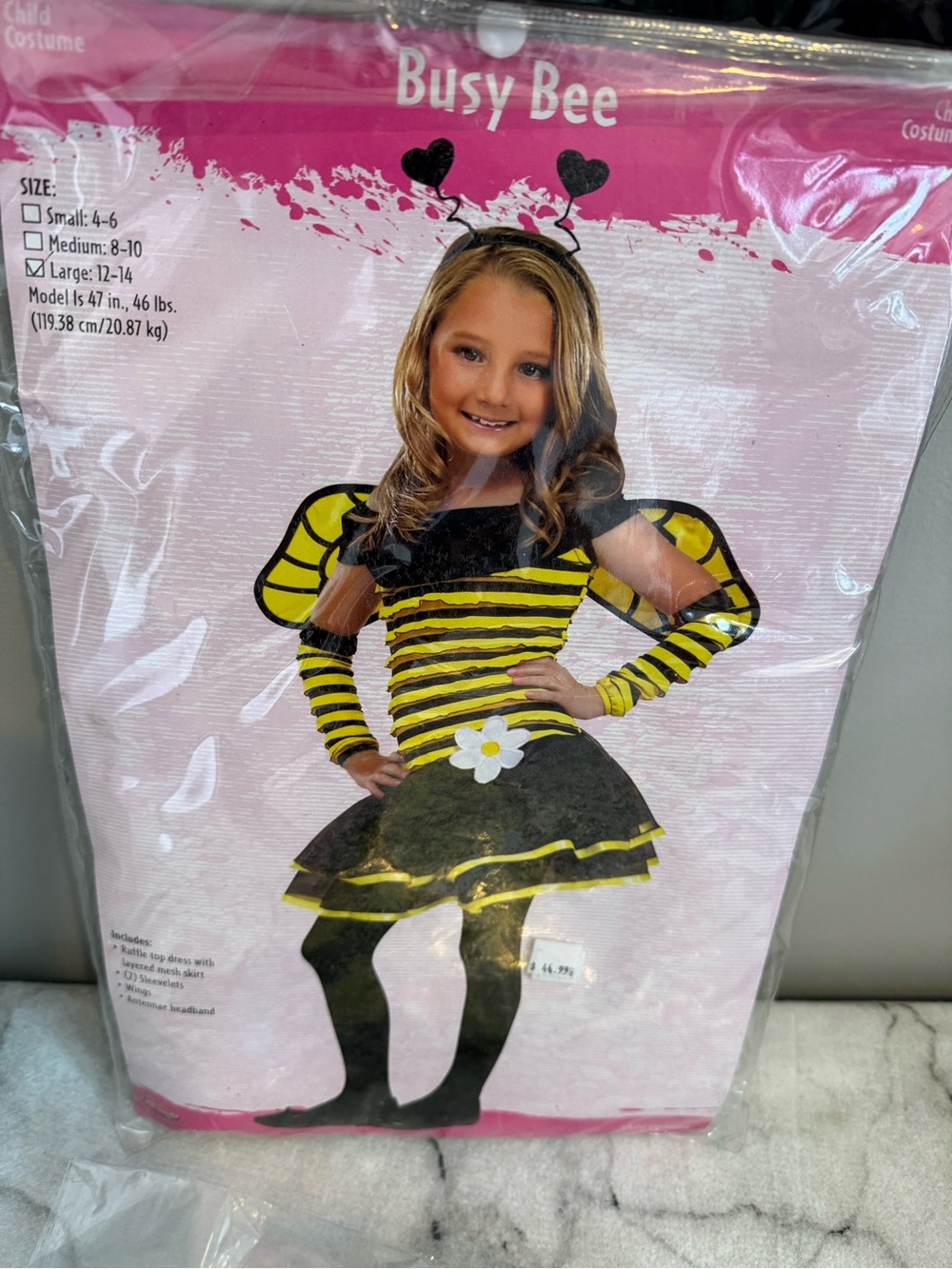 Busy Bee Girls' Yellow and Black Bee Costume